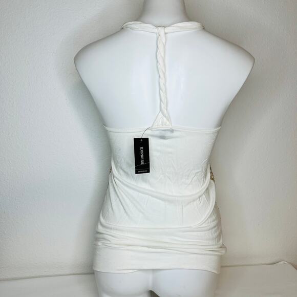 NWT Express Gold Sequin Backless Halter Tank Top XS - Picture 7 of 7